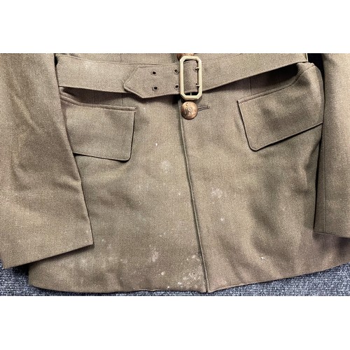 2213 - WW2 British Pioneer Corps officer's service dress jacket complete with all buttons and insignia, a b... 