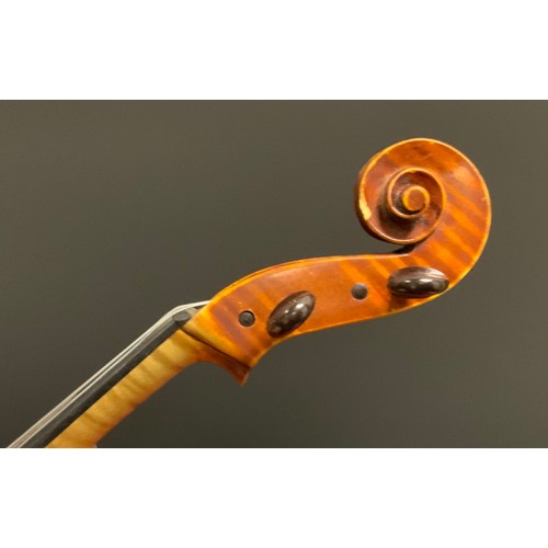 573 - A Lawrence Cocker of Derby viola, dated 1969, single piece maple back, spruce front, conforming L Co... 