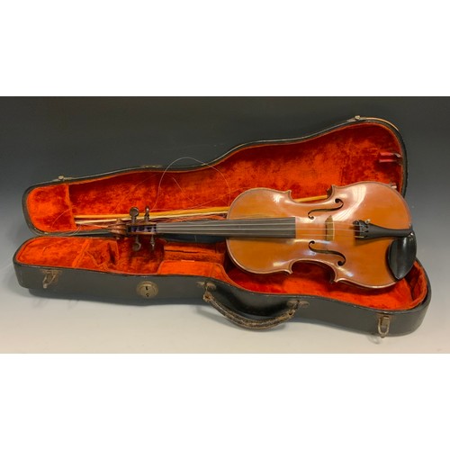503 - A full size French violin by Jean-Baptiste Colin, with 'Lutherie Artistique' label, with two-piece b... 