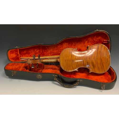 503 - A full size French violin by Jean-Baptiste Colin, with 'Lutherie Artistique' label, with two-piece b... 