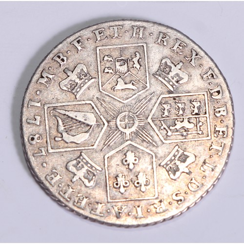 3544 - A George III silver sixpence, 1789, 5.9g