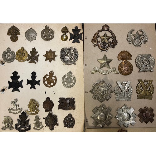 2335 - WW2 British Cap badge collection of approx. 120 items to include London Regts, Scottish and Welsh Re... 