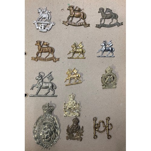 2335 - WW2 British Cap badge collection of approx. 120 items to include London Regts, Scottish and Welsh Re... 