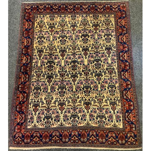 89 - A Persian hand-knotted Afshar rug, 198cm x 156cm.