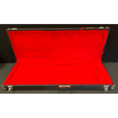 225 - A Redline Industries gun case, hard rectangular textured shell, red lined interior,  106cm long, 40.... 