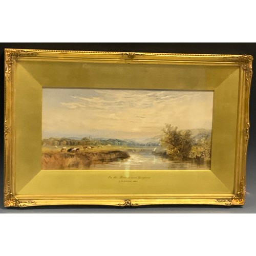 259 - C**Pearson (late 19th century)
On the Thames near Waingrave
titled mount, watercolour, 19cm x 41cm