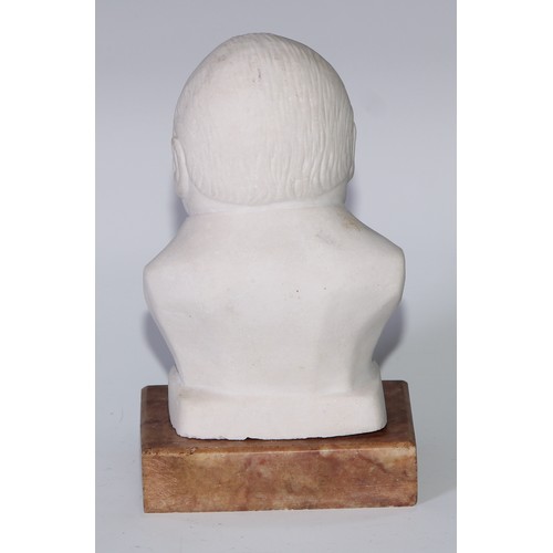 161 - Sir Winston Churchill - a plaster portrait bust, 21cm high; others (3)