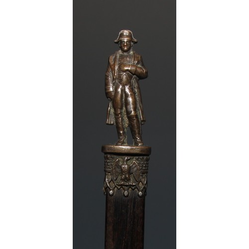 385 - A novelty letter knife, the figural terminal as Napoleon Bonaparte, 20.5cm long