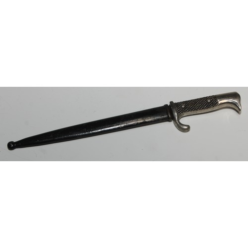 389 - An early 20th century novelty letter knife, of military interest, as a German K98 bayonet and scabba... 