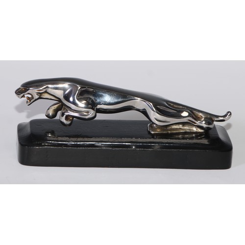 494 - Automobilia - a Jaguar car mascot, mounted for the desk, 18.5cm long