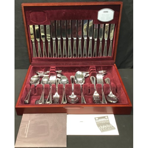 598 - A canteen of Viners Tudor pattern flatware, for eight, 58 pieces, 48cm cm, with paperwork