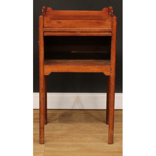 303 - A 19th century mahogany bedroom night table, 78cm high, 44.5cm wide, 34cm deep