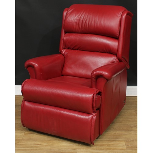 684 - A Sherborne recliner chair, 106cm high, 85cm wide, the seat 46cm wide and 49cm deep