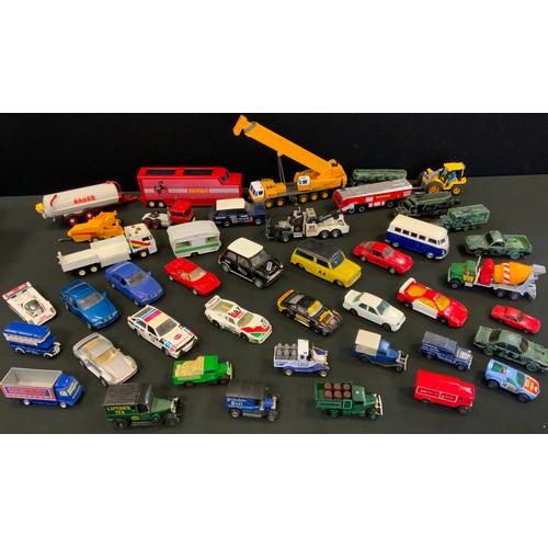 95 - Corgi, Dinky, Matchbox, Burago vehicles, unboxed, playworn;  etc