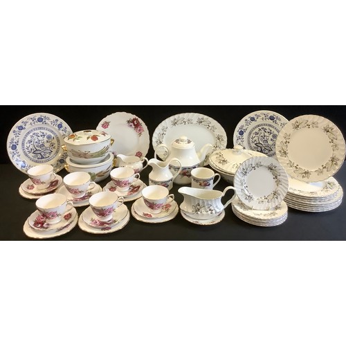 102 - Tableware - an Aynsley Staffordshire part dinner set;  Crown Royal floral six setting tea set; Royal... 