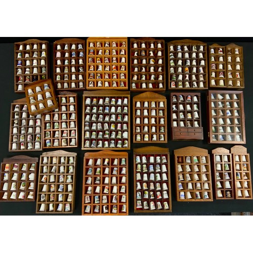 105 - Thimbles - Beano, Mickey, Comical, Country, City and others, in cases (approx 300)