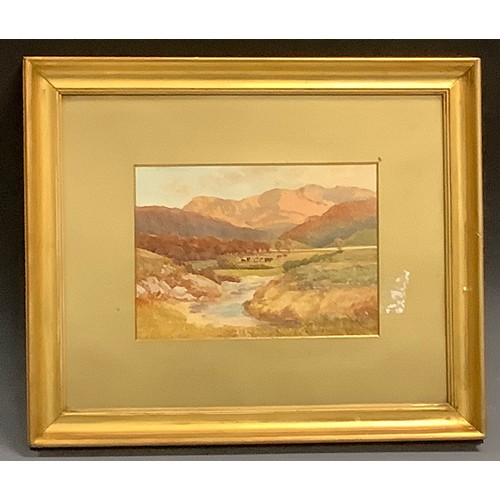 151 - James Kinnear (1869 - 1919), Valley of the Mewdec, 
signed with initials, watercolour, 17cm x 23cm; ... 