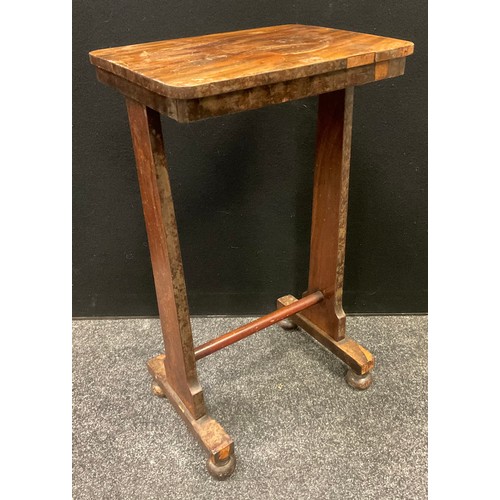 219 - A Victorian rectangular wine/occasional table, 73cm high, 42cm wide