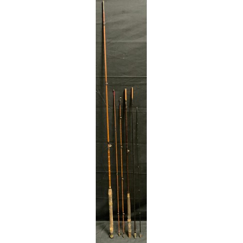 236 - A Wesley Richards bound spilt cane three piece fly fishing rod, approx 9'6