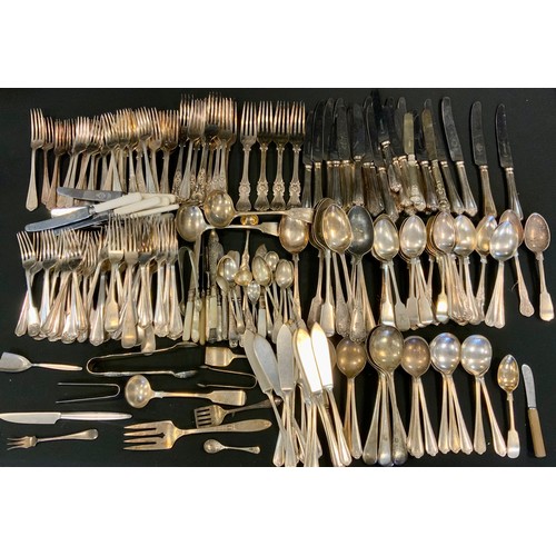 259 - Kings pattern flatware;  dinner knives, other patterns qty