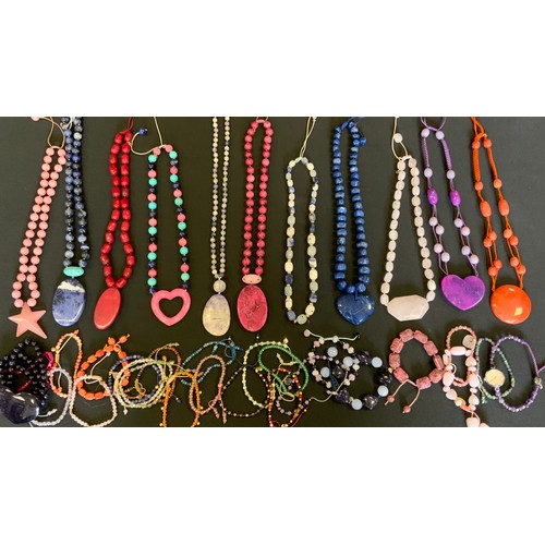 358 - Lola Rose jewellery - beaded necklaces & bracelets inc Lapis lazuli, Rose Quartz, Sodalite, amethyst... 