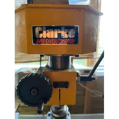 436 - A Clarke Metalworker CMD10 Micro Milling / Drilling Machine; a galvanised steel workshop cabinet; et... 