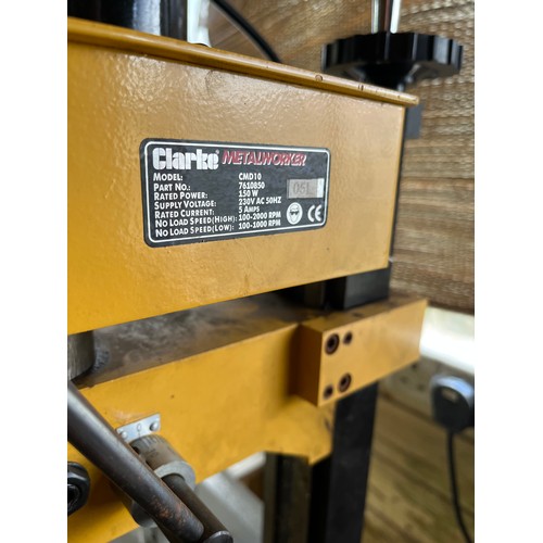 436 - A Clarke Metalworker CMD10 Micro Milling / Drilling Machine; a galvanised steel workshop cabinet; et... 