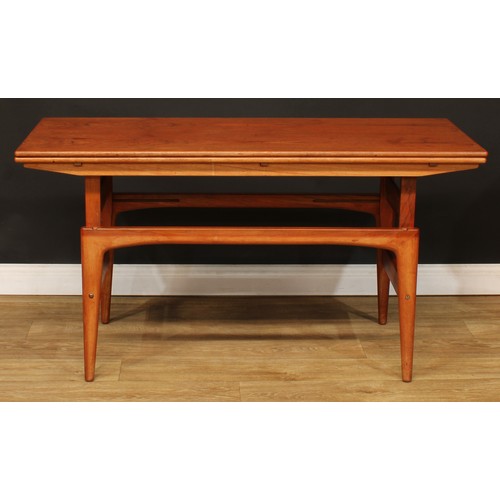 1 - Mid-century design - a retro Danish teak elevator or metamorphic table, by Trioh, possibly designed ... 