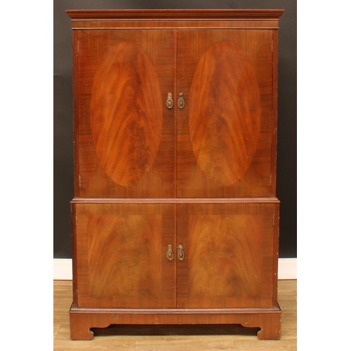 666 - A George III inspired drinks or cocktail cabinet, 147cm high, 95cm wide