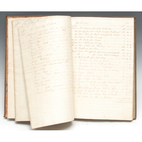3301 - Local Interest - a George III and later ink manuscript rental book, the Charley Rental, the property... 