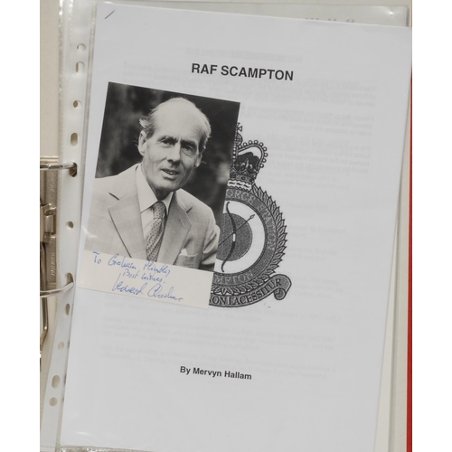 3316 - RAF, World War Two - an archive collection of autographs and ephemera, comprising notes, letters, ph... 