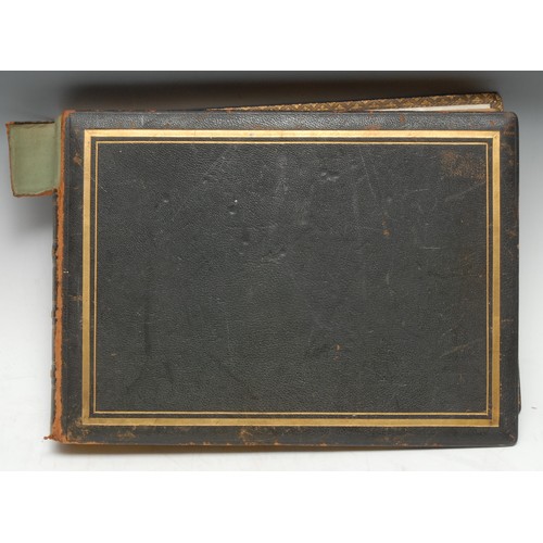 3363 - Photography - a Victorian photograph album, illustrated with approx. 110 b/w and sepia photographs a... 