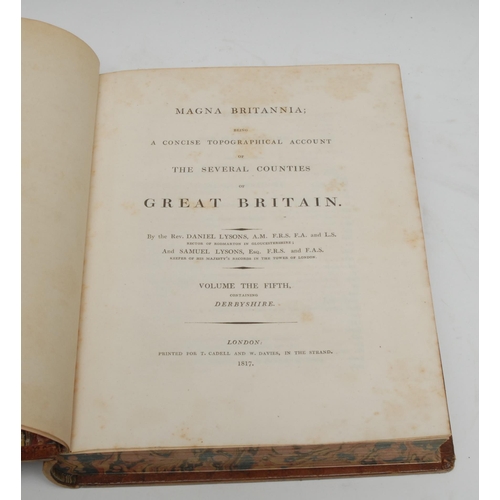 3160 - Local Interest - Lysons: (The Rev. Daniel) & (Samuel), Derbyshire, Volume the Fifth from Magna Brita... 
