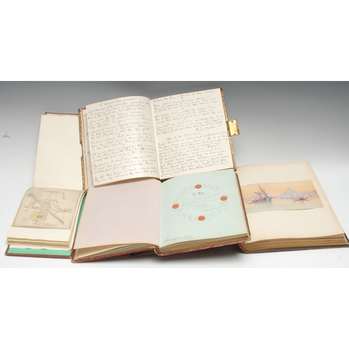 3275 - A mid-Victorian lady’s drawing-room commonplace album, compiled by Ellen ‘Nellie’ Shirley, dated fro... 