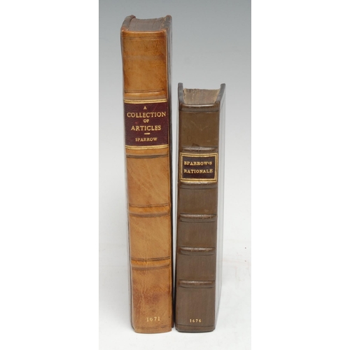 3244 - Theology, Divinity, & Liturgy - Sparrow (Anthony): A Collection of Articles, Injunctions, Canons, Or... 