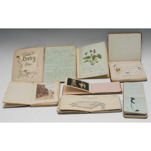 3271 - A collection of 6 early-mid 20th century friendship albums, each book inscribed in ink MS with senti... 