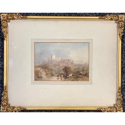 96 - David Cox Junior (1809-1885) 
Windsor Castle
signed, dated 1866, watercolour, 12.5cm x 17.5cm