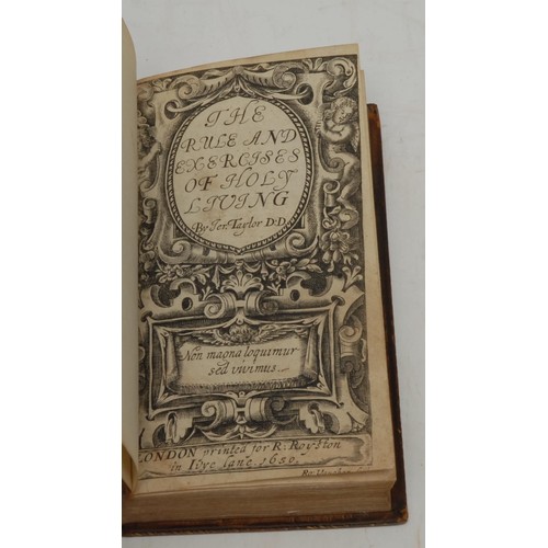 3241 - Theology & Divinity - Taylor (Jeremy, D.D.), The Rule and Exercises of Holy Living, first edition, L... 
