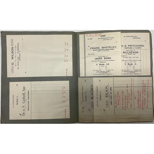 3277 - Advertising - J.F. Marsden, Printers of Hillsborough, Sheffield, c. 1930, three proof sample books o... 