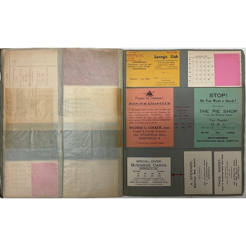 3277 - Advertising - J.F. Marsden, Printers of Hillsborough, Sheffield, c. 1930, three proof sample books o... 