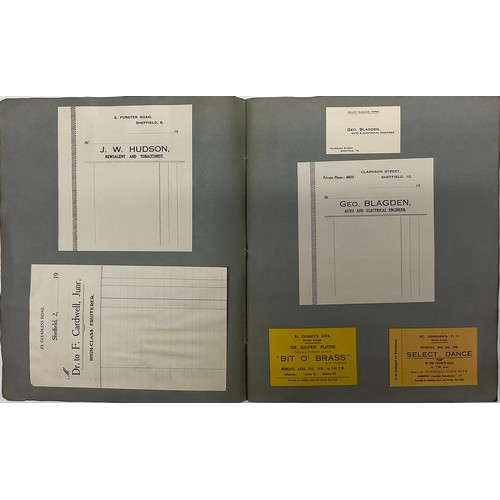 3277 - Advertising - J.F. Marsden, Printers of Hillsborough, Sheffield, c. 1930, three proof sample books o... 