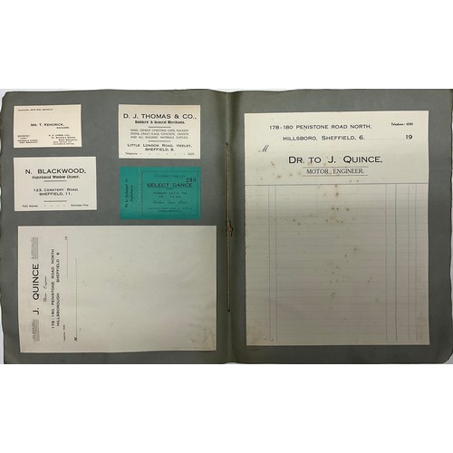 3277 - Advertising - J.F. Marsden, Printers of Hillsborough, Sheffield, c. 1930, three proof sample books o... 