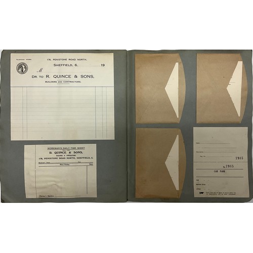 3277 - Advertising - J.F. Marsden, Printers of Hillsborough, Sheffield, c. 1930, three proof sample books o... 