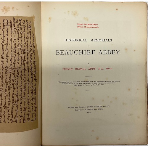 3163 - Local Interest - Pegge (The Late Rev. Samuel, LL.D., F.S.A.), An Historical Account of Beauchief Abb... 