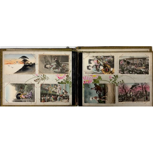 3299 - Japan - 45 colour-tinted or colour illustrative of domestic Meiji/Taishō Japanese life, culture and ... 
