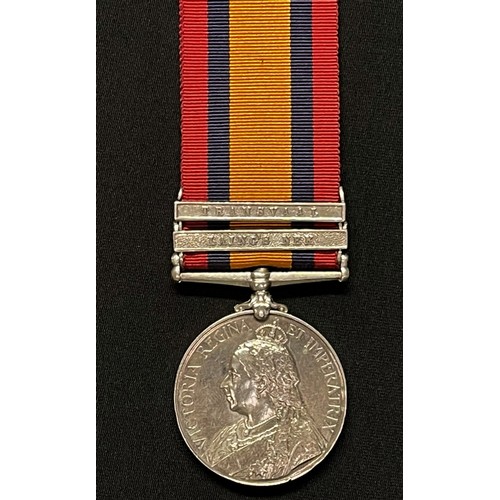 3004 - Queens South Africa Medal with Transvaal and Laing's Nek clasps RENAMED to 5510 Corporal JF Webb, Sc... 