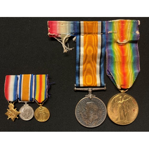 3013 - WW1 British War Medal and Victory Medal to 15949 Pte Frank Tysoe, Northamptonshire Regiment. Mounted... 