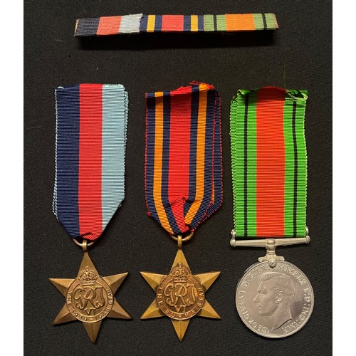 3029 - WW2 British Medal Group comprising of 1939-45 Star, Burma Star and Defence Medal complete with ribbo... 