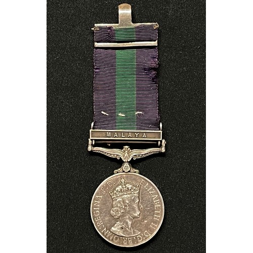3039 - ERII General Service Medal with Malaya Clasp to 23138510 Pte GI Lewis , South Wales Borderers. Compl... 