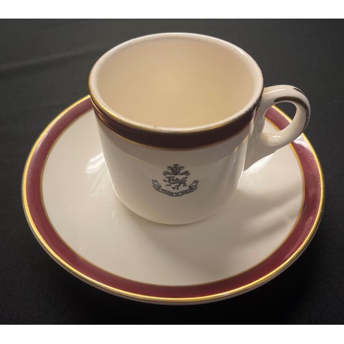 3063 - A collection of Officers Mess China pre WW1 and later: York & Lancaster Regiment Serving Bowl: LVII ... 